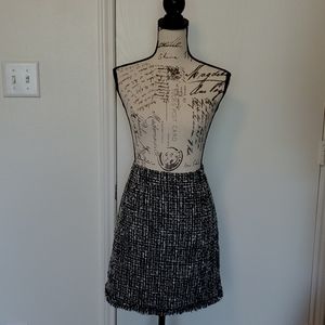 Nine west tweed black and white skirt